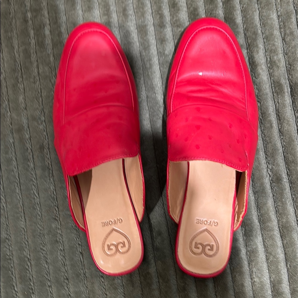 G/FORE Vibrant Red Mules